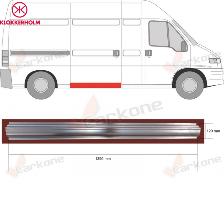 Jump.Box.Ducato 94-06 oikea sivuoven kynnysprofiili | helmapellit - korjauspellit - takakaaret | Laatu koriosat edullisesti suomalaisesta Carkone verkkokaupasta