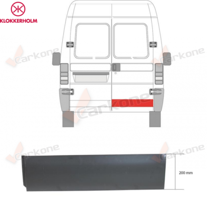 Jump.Box.Ducato 94-06 oikea takaoven helma | helmapellit - korjauspellit - takakaaret | Laatu koriosat edullisesti suomalaisesta Carkone verkkokaupasta