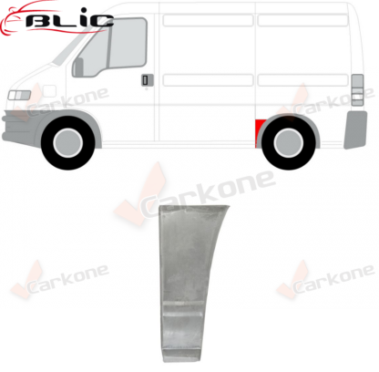 Jump.Box.Ducato 94-06 vasen takakaaren etuosa | helmapellit - korjauspellit - takakaaret | Laatu koriosat edullisesti aidosti suomalaisesta Carkone verkkokaupasta