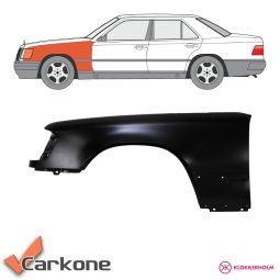 Mercedes Benz E W124 etulokasuoja vasen 84-96 Mercedes Benz E W124 etulokasuoja vasen 84-96