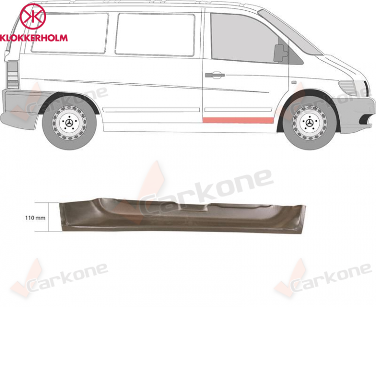 MB Vito W638 96-03 oikea etuoven pohja/sisäosa | helmapellit - korjauspellit - takakaaret | Laatu koriosat edullisesti suomalaisesta Carkone verkkokaupasta