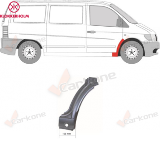 MB Vito W638 96-03 oikea etupyörän takakaari