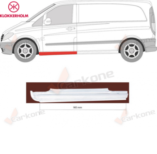 Vito/Viano W639 03-10 vasen helmapelti etuoven alle