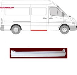 Sprinter/LT 95-06 oikea sivuoven kynnysprofiili 1200mm Sprinter/LT 95-06 oikea sivuoven kynnysprofiili 1200mm