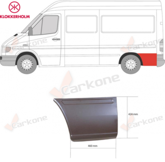 Sprinter/LT 95-06 takapyörän takaosa puolipitkä malli vasen