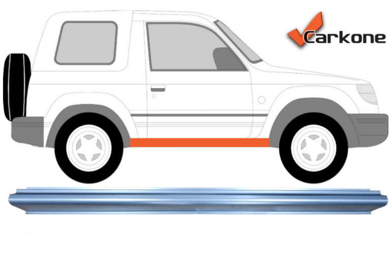 Mitsubishi Pajero II V20 helmapelti | helmapellit - korjauspellit - takakaaret | Mittatarkat helmapellit ja takakaaret nopeasti Carkone verkkokaupasta.