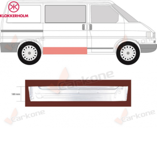 VW T4 sivuoven pohja/sisäosa