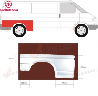 VW T4 takalokasuoja pitkä akseliväli 3300mm oikea