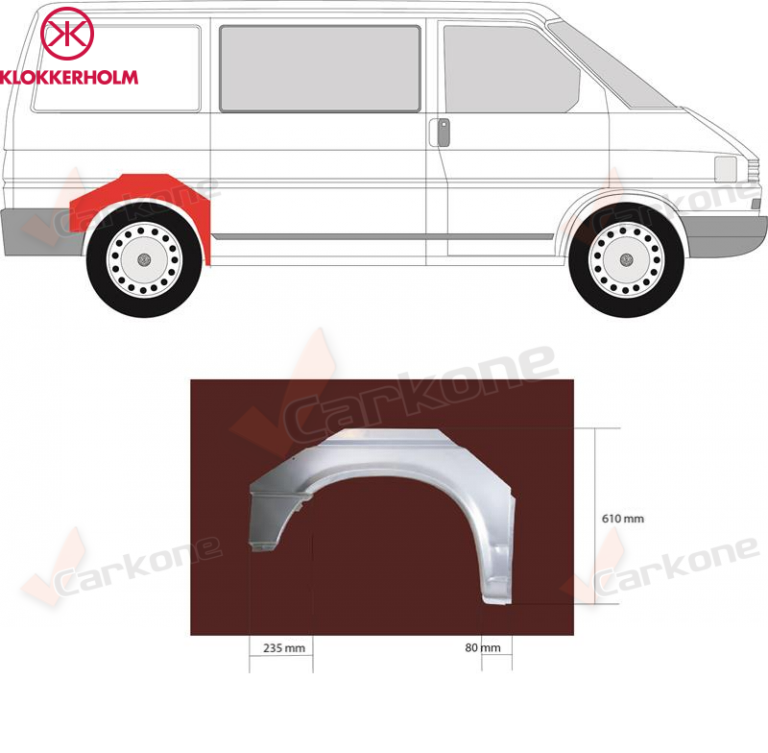 VW T4 takakaari lyhyt akseliväli | helmapellit - korjauspellit - takakaaret | Laatu koriosat edullisesti aidosti suomalaisesta Carkone verkkokaupasta
