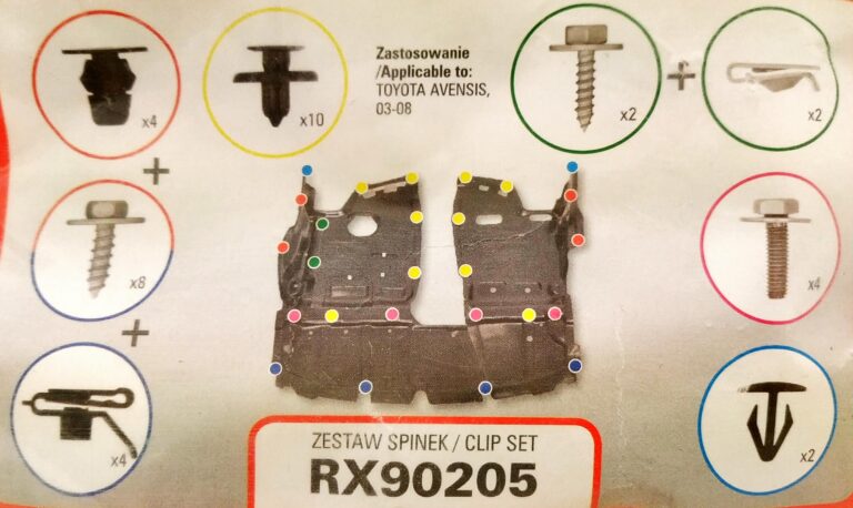 Toyota Avensis kiinnityssarjan ohje