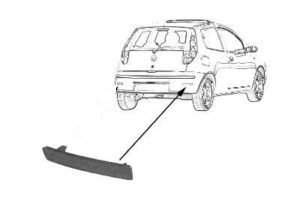 Fiat Punto takapuskurin heijastin oikea 03->