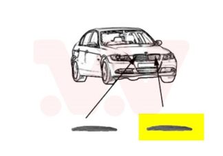 BMW 3 E90/E91 konepellin lista vasen kromi 05-08
