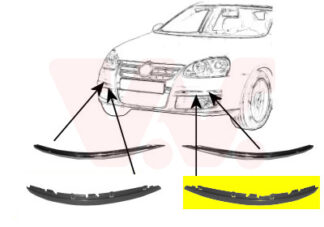 VW Golf V/Jetta III etupuskurin lista vasen | puskurit - listat - maskit | laatu koriosat edullisesti ja sujuvasti suomalaisesta Carkone verkkokaupasta.