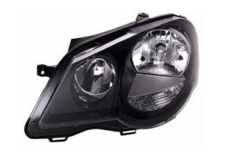 VW Polo 9N3 ajovalo vasen H7/H1 musta moottorilla Tyc 05-09