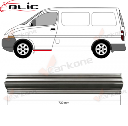 Toyota Hiace kynnys/helmapelti | helmapellit - korjauspellit - takakaaret | Mittatarkat helmapellit nopeasti Carkone verkkokaupasta