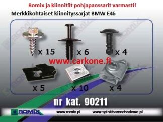Pohjalevyn kiinnityssarja BMW 3 E46 | pohjapanssarit - kiinnityssarjat - sisälokasuojat | Koriosat edullisesti ja sujuvasti Carkone verkkokaupasta.