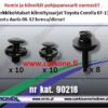 Pohjalevyn kiinnityssarja Toyota Auris /Corolla E14/E15 | pohjapanssarit - kiinnityssarjat - sisälokasuojat | Koriosat edullisesti Carkone verkkokaupasta.
