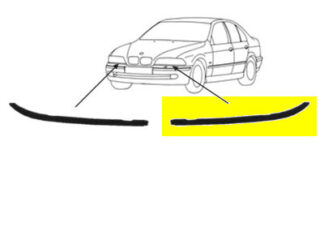 BMW 5 E39 ajovalon lista vasen | puskurit - listat - maskit | laatu koriosat reilun edullisesti ja sujuvasti suomalaisesta Carkone verkkokaupasta.