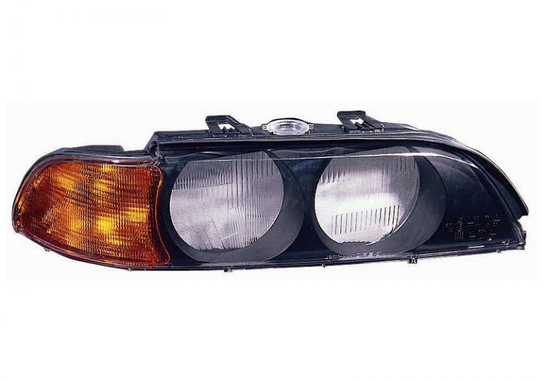 BMW E39 ajovalonlasi keltainen 96-00 oikea