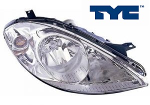 MB A W169 ajovalo oikea H7/H7 lampunkannalla Tyc 04-08