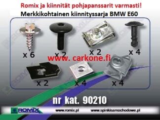Pohjalevyn kiinnityssarja BMW 5 E60/61 | pohjapanssarit - kiinnityssarjat - sisälokasuojat | Koriosat edullisesti ja sujuvasti Carkone verkkokaupasta.