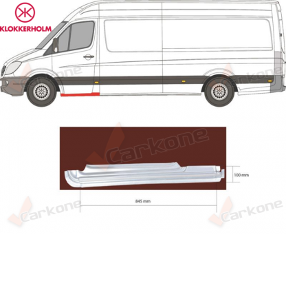 MB Sprinter 906 06+ etuoven vasen kynnys | helmapellit - korjauspellit - takakaaret | koriosat nopeasti aidosti suomalaisesta Carkone-verkkokaupasta