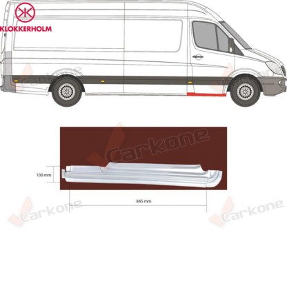 MB Sprinter 906 06+ etuoven oikea kynnys | helmapellit - korjauspellit - takakaaret | koriosat nopeasti aidosti suomalaisesta Carkone-verkkokaupasta