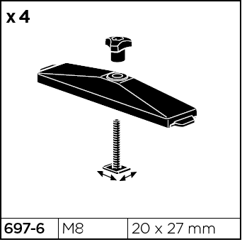 Thule T-Track Adapter 697-6 