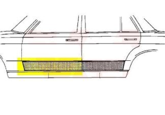 Mercedes-Benz W123 etuoven korjauspelti vasen