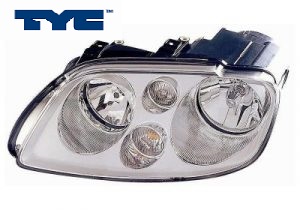 VW Caddy/Touran ajovalo vasen. H7/H7 kromi Tyc 04-08