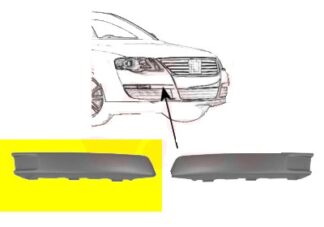 VW Passat B6 etupuskurin lista. oikea musta 05-10