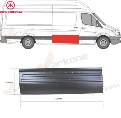 MB Sprinter 906 06+ sivuoven korjauspelti | helmapellit - korjauspellit - takakaaret | Laatu koriosat nopeasti aidosti suomalaisesta Carkone verkkokaupasta