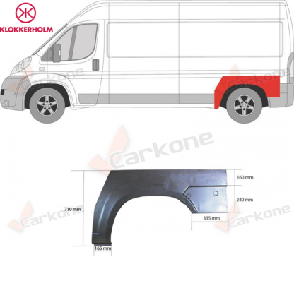 Ducato Boxer Jumper 250, 290 takapyörän kaari | helmapellit - korjauspellit - takakaaret | Laatu koriosat edullisesti aidosti suomalaisesta Carkone verkkokaupasta
