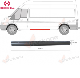 Ford Transit 00-14 vasen sivuhelmapelti pitkä akseliväli 110x1430mm