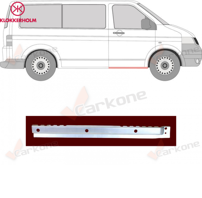 VW Transporter T5 etuoven kynnys | helmapellit - korjauspellit - takakaaret | Laatu koriosat nopeasti suomalaisesta Carkone verkkokaupasta