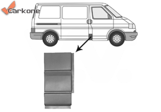 VW T4 sivuhelmapelti | helmapellit - korjauspellit - takakaaret | Laatu koriosat nopeasti ja sujuvasti suomalaisesta Carkone verkkokaupasta.