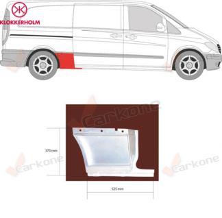 Vito/Viano W639 03-10 takapyörän etuosa av 3430 oikea