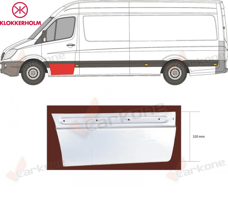MB Sprinter 906 etuoven pintapelti | helmapellit - korjauspellit - takakaaret | laatu korjauspellit edullisesti suomalaisesta Carkone verkkokaupasta