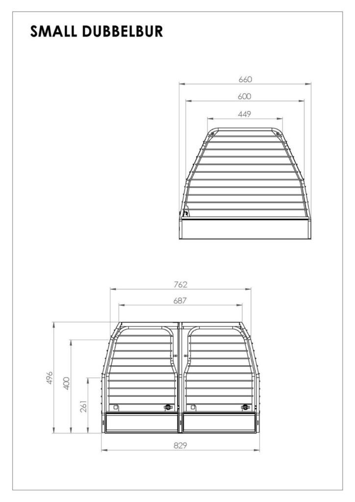 Koirahäkki Flexxy tupla S 496x660x829mm - Image 4