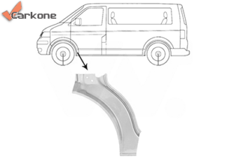 VW Transporter T5 etupyöränkaari vasen | helmapellit - korjauspellit - takakaaret | Laatu koriosat nopeasti aidosti suomalaisesta Carkone verkkokaupasta