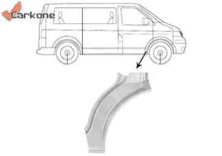 VW Transporter T5 etupyöränkaari | helmapellit - korjauspellit - takakaaret | Laatu koriosat nopeasti suomalaisesta Carkone verkkokaupasta
