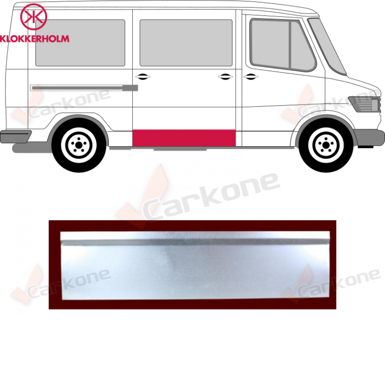 Mercedes Benz T1 B601/602 sivuoven korjauspelti | helmapellit - korjauspellit - takakaaret | laatu korjauspellit aidosti suomalaisesta Carkone verkkokaupasta