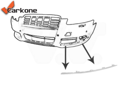 Audi A6 C6 facelift etupuskurin maskin lista | etupuskurit - takapuskurit - maskit | Laatu koriosat nopeasti aidosti suomalaisesta Carkone verkkokaupasta