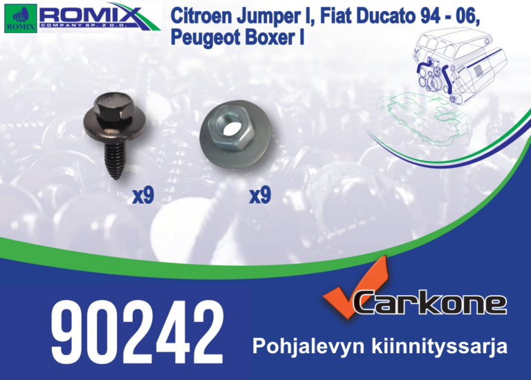 Pohjalevyn kiinnityssarja Ducato 94-06/ Jumper I/ Boxer I | pohjapanssarit - kiinnityssarjat - sisälokasuojat | Koriosat edullisesti Carkone verkkokaupasta.