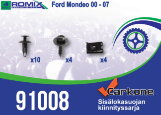 Sisälokasuojan kiinnityssarja Ford Mondeo 00-07 | pohjapanssarit - kiinnityssarjat - sisälokasuojat | Koriosat edullisesti Carkone verkkokaupasta.