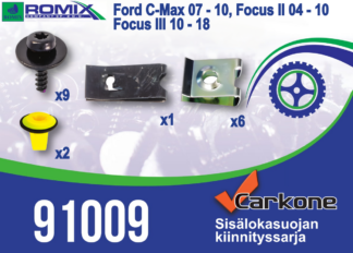 Sisälokasuojan kiinnityssarja Ford C-Max 07-10/Focus II/III | pohjapanssarit - kiinnityssarjat- sisälokasuojat |Koriosat edullisesti Carkone verkkokaupasta.