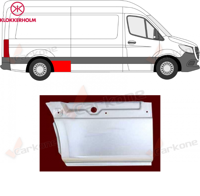 MB Sprinter 907 takapyörän etuosa | helmapellit - korjauspellit - takakaaret | Laatu koriosat edullisesti aidosti suomalaisesta Carkone verkkokaupasta