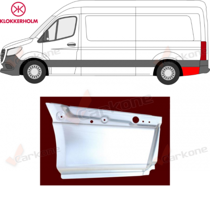 MB Sprinter 907 takakulma | helmapellit - korjauspellit - takakaaret | Laatu koriosat edullisesti aidosti suomalaisesta Carkone verkkokaupasta