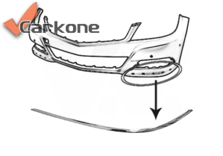 MB C W204 etupuskurin lista kromi | puskurit - listat - maskit | Laatu koriosat edullisesti aidosti suomalaisesta Carkone verkkokaupasta