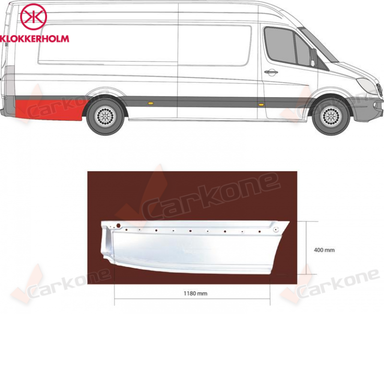 MB Sprinter 906 06+ takakulma | helmapellit - korjauspellit - takakaaret | Laatu koriosat edullisesti aidosti suomalaisesta Carkone verkkokaupasta